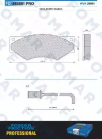 Комплект тормозных колодок FOMAR Friction FO 484881